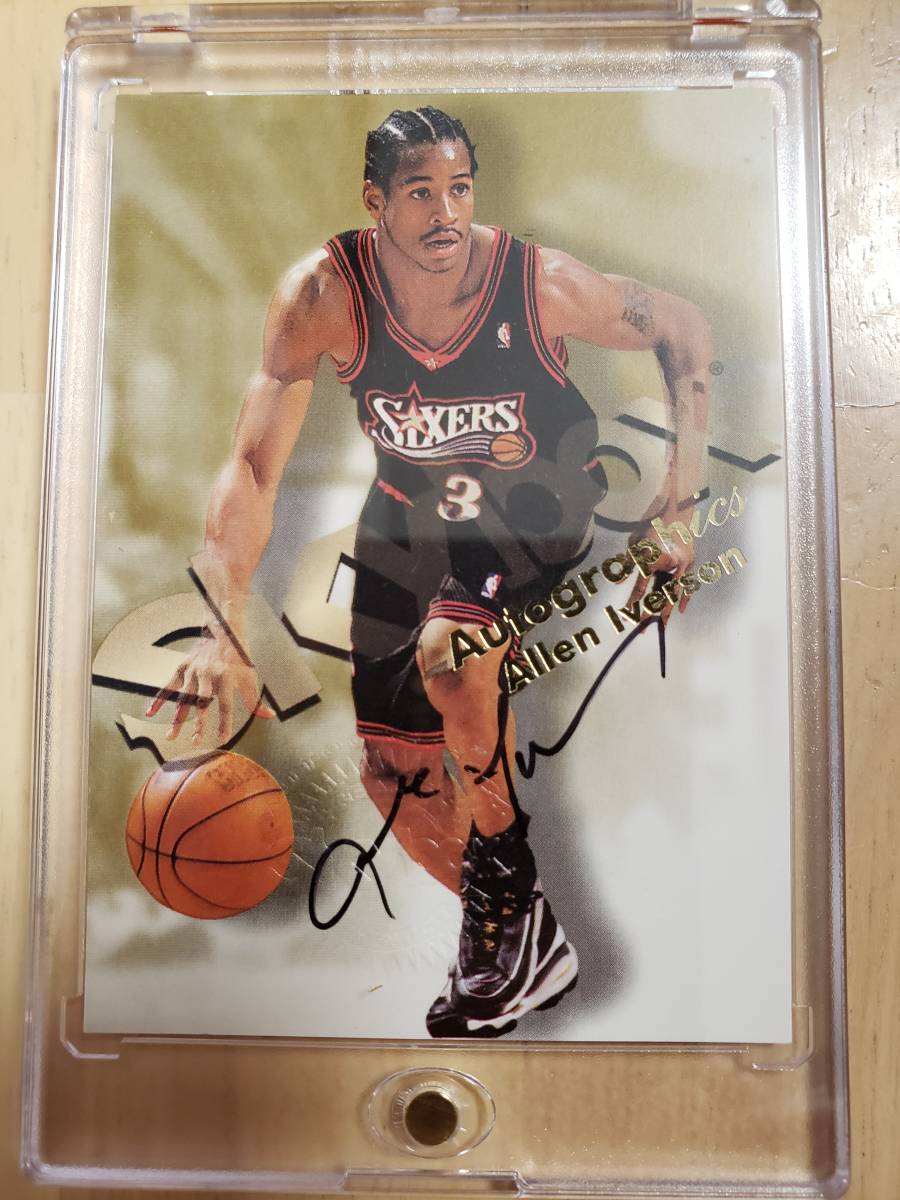 SP автограф 1998 -99 Skybox Autographics ALLEN IVERSON Auto /a Len Aiba -sonAutograph