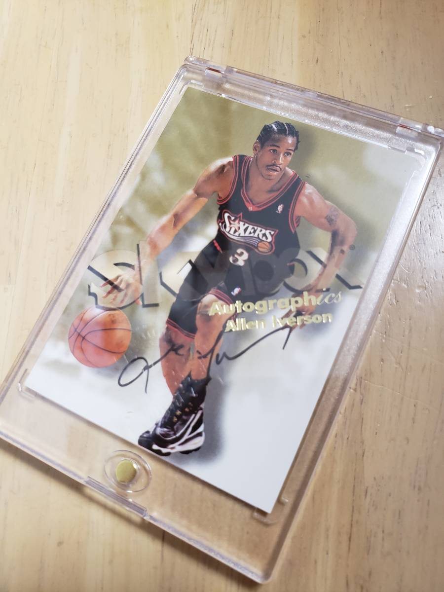 SP автограф 1998 -99 Skybox Autographics ALLEN IVERSON Auto /a Len Aiba -sonAutograph