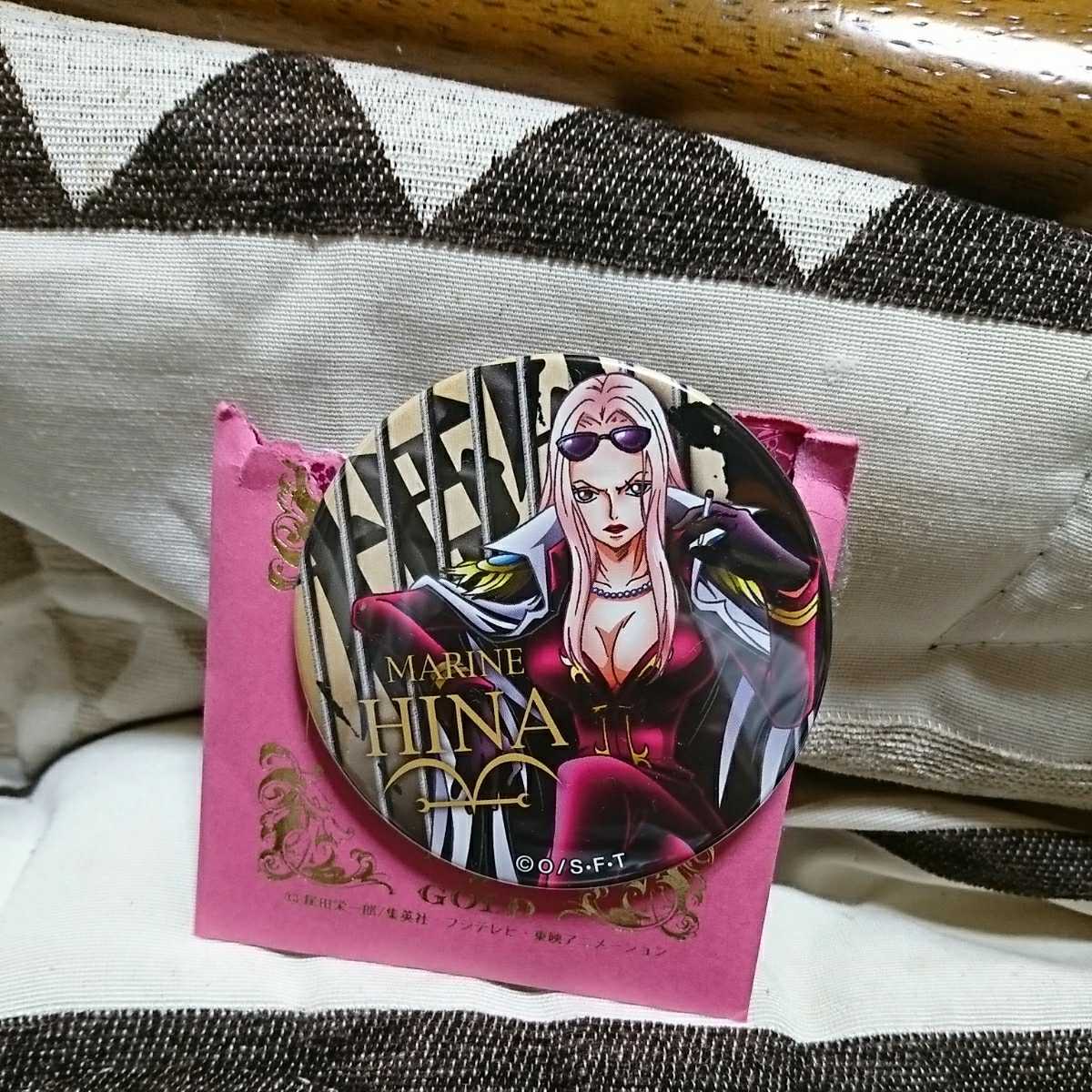 ワンピース 輩 缶バッジ ヒナ 第5弾 PINK&GOLD 麦わらストア限定 未