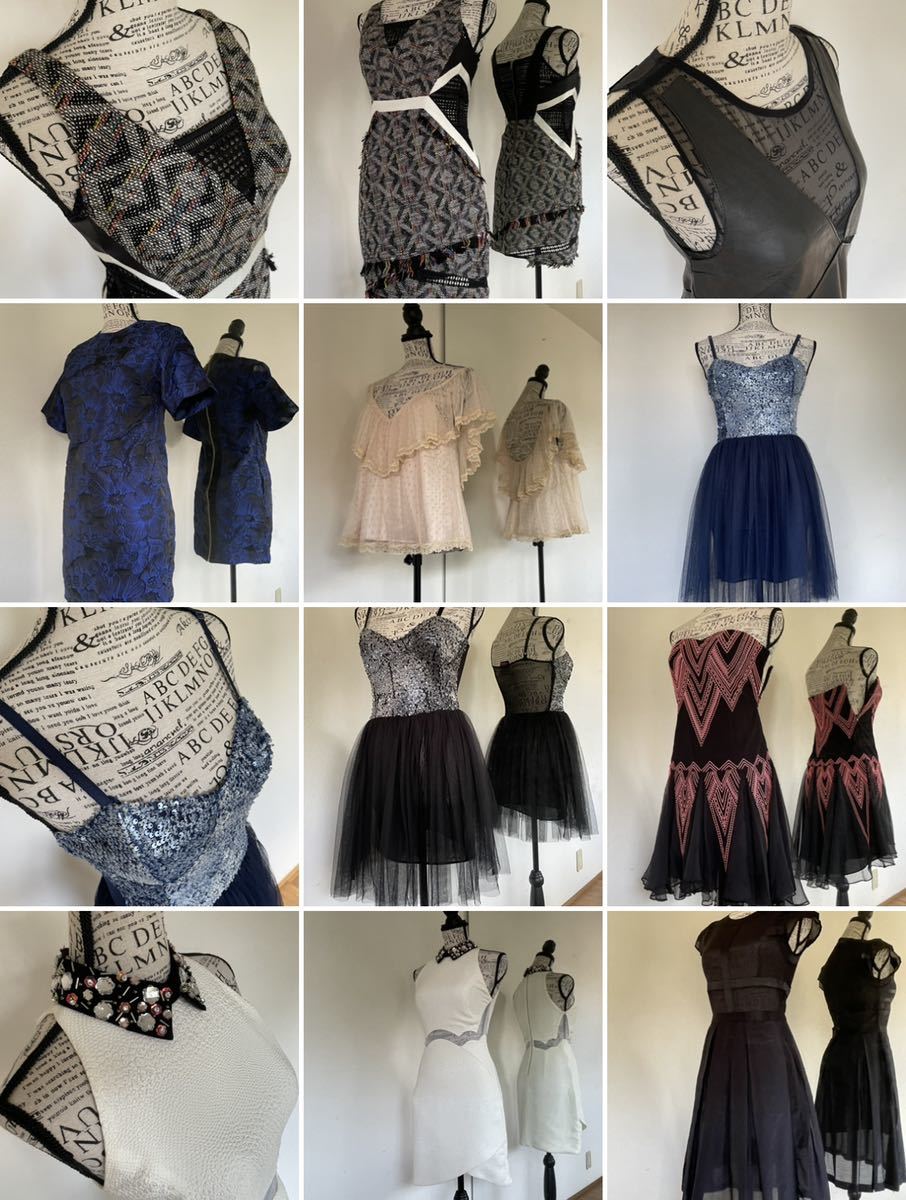 新品 芸能人愛用ブランド モデル トレンド ELLE ワンピース セレブ ロックテイスト バックスタイル 編み上げ バカンス クラブ インポート_画像10