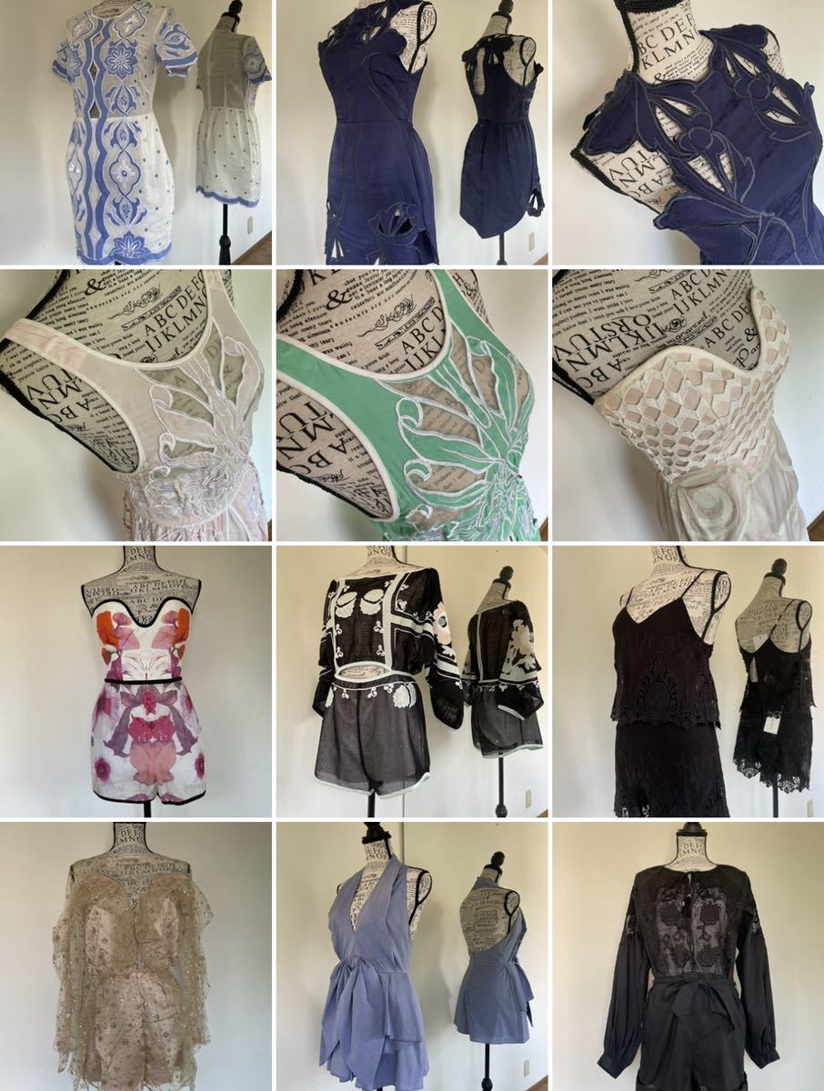 新品 芸能人愛用ブランド モデル トレンド ELLE ワンピース セレブ ロックテイスト バックスタイル 編み上げ バカンス クラブ インポート_画像8