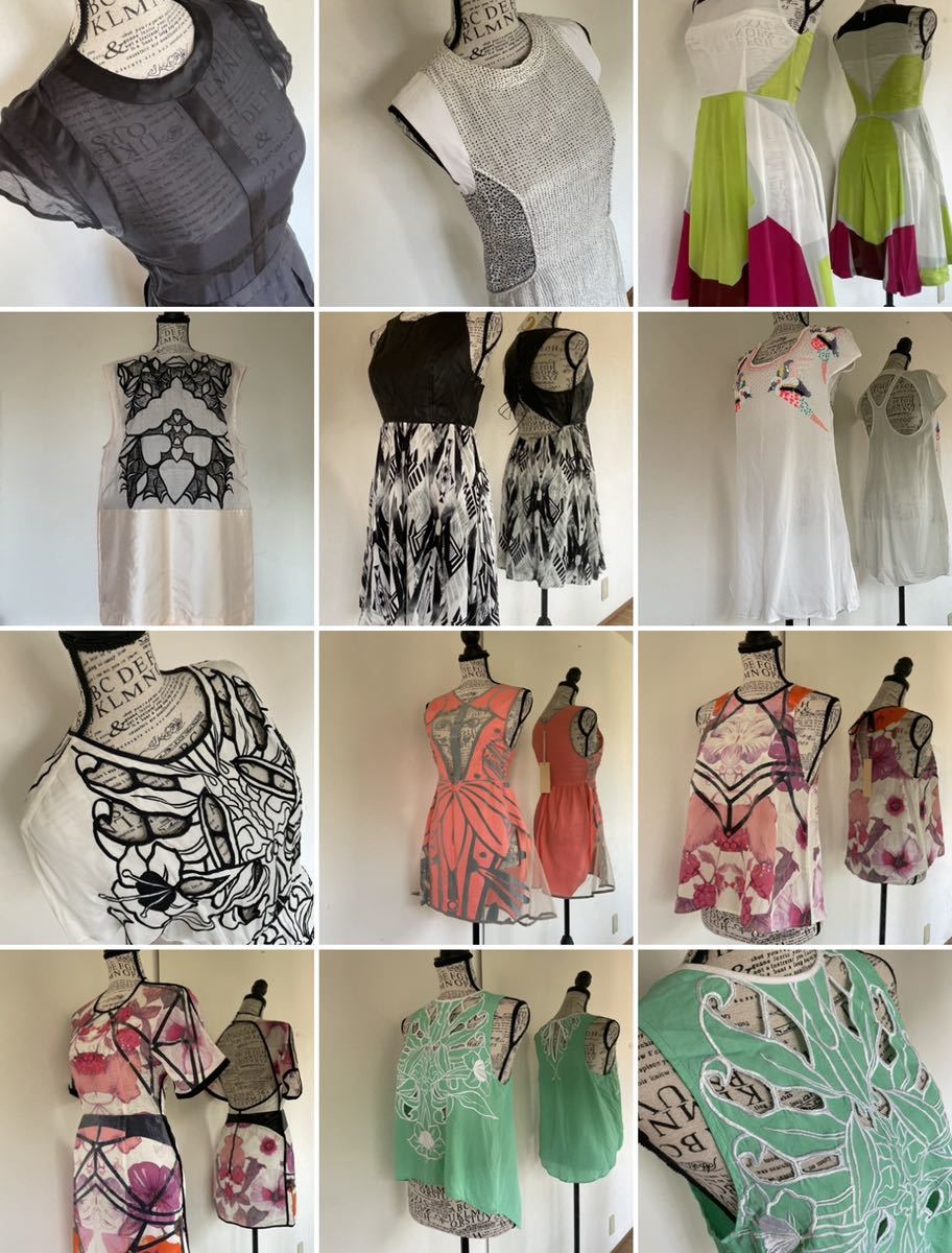 新品 芸能人愛用ブランド モデル トレンド ELLE ワンピース セレブ ロックテイスト バックスタイル 編み上げ バカンス クラブ インポート_画像9