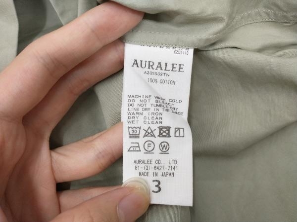AURALEE/オーラリー/半袖シャツ/20SS/WASHED FINX TWILL/A20SS02TN