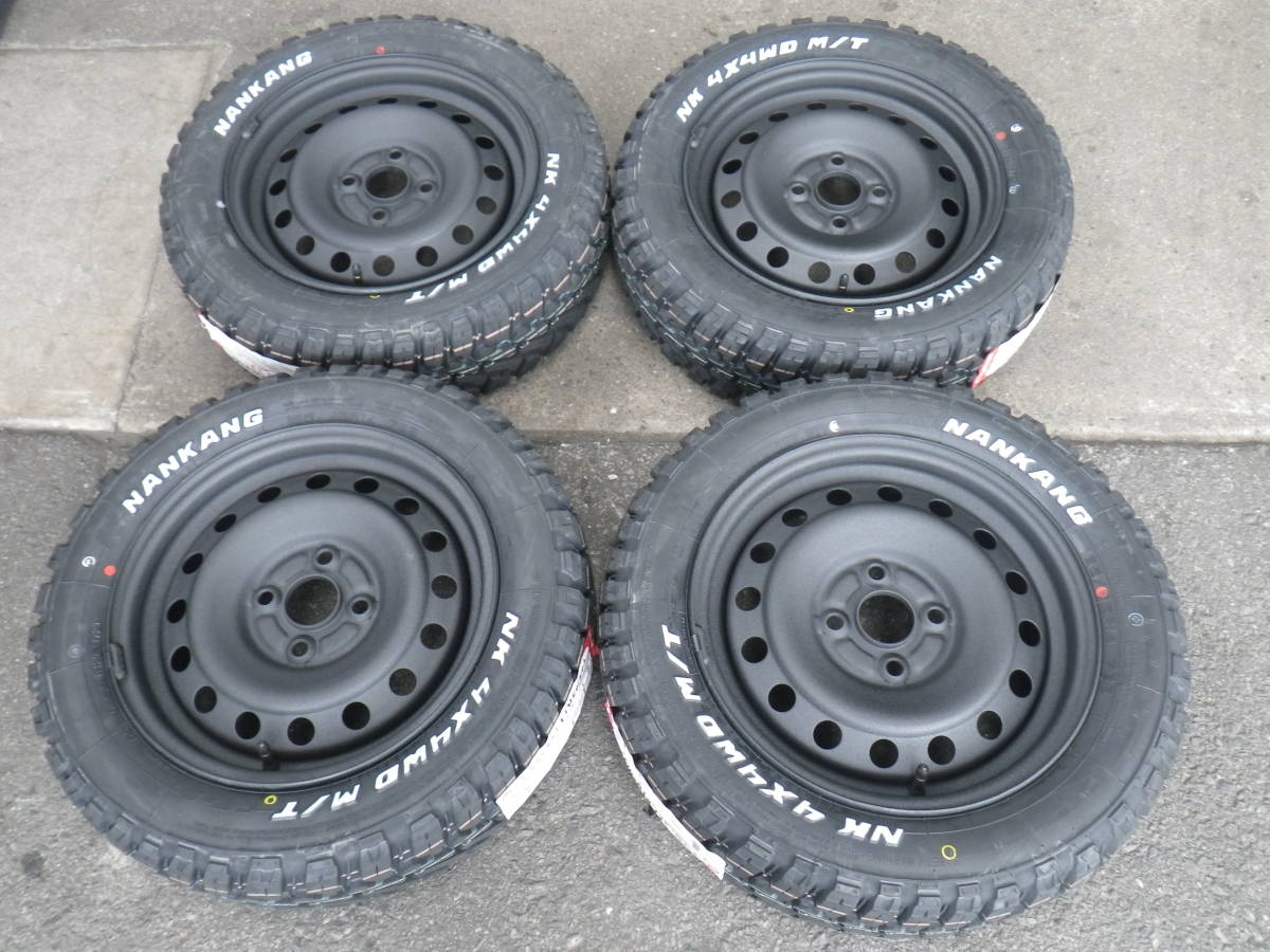 新品 ナンカン FT-9 ホワイトレター165/65R14 79S 再塗装スチール 5J×14 +35 4/100 _画像1