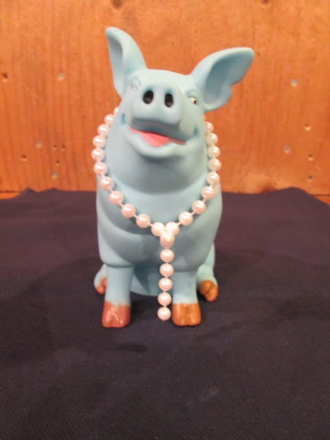 中古、ブタ　ピック　フィギュア 豚 動物 置物　豚に真珠　オブジェ　 人形　アンティーク　_画像5