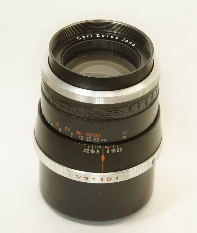 ドイツ製 Carl Zeiss Jena Sonnar 4/135 Q1 M42 75N-012 絞込レバー 60年代