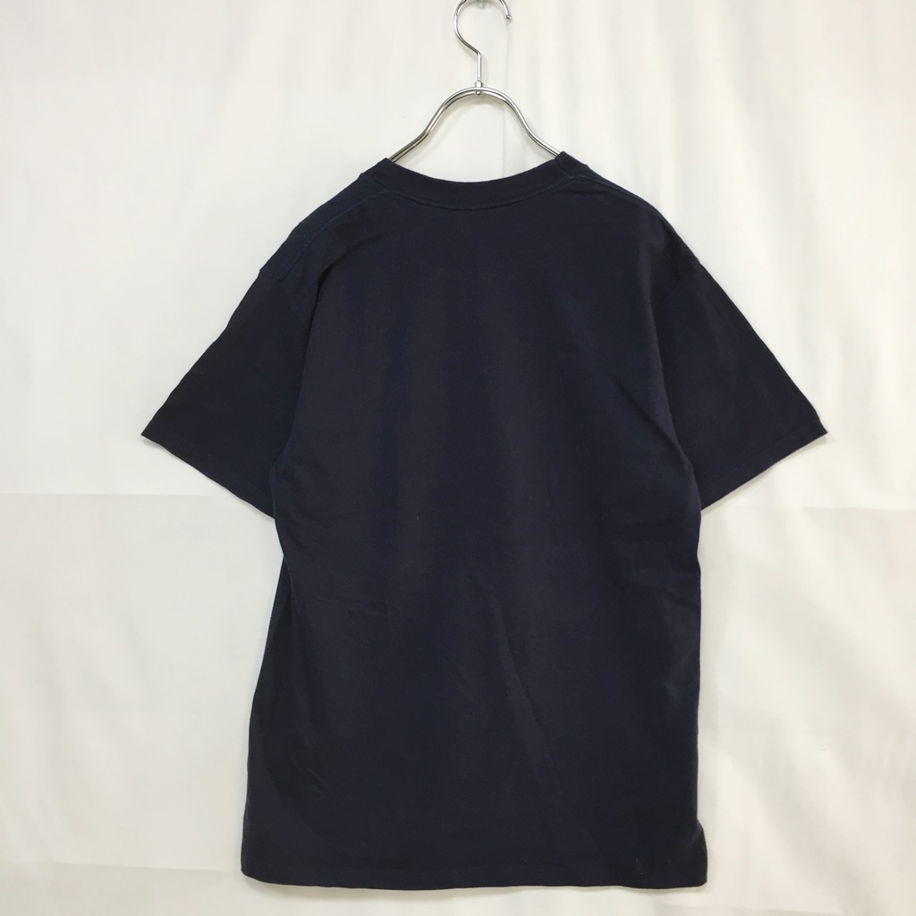 【人気】JERZEES/ジャージーズ USA製 半袖Tシャツ ロゴプリント ネイビー サイズM/S2064_画像3