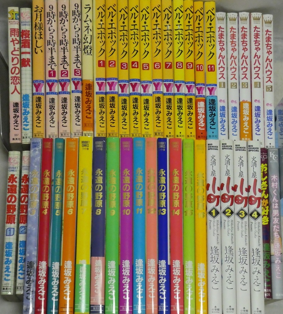 逢坂みえこ45冊と切り抜き☆永遠の野原/ベル・エポック/火消し屋小町/たまちゃんハウス/9時から5時半まで/木村くんは男友だち/他☆初版あり_画像1