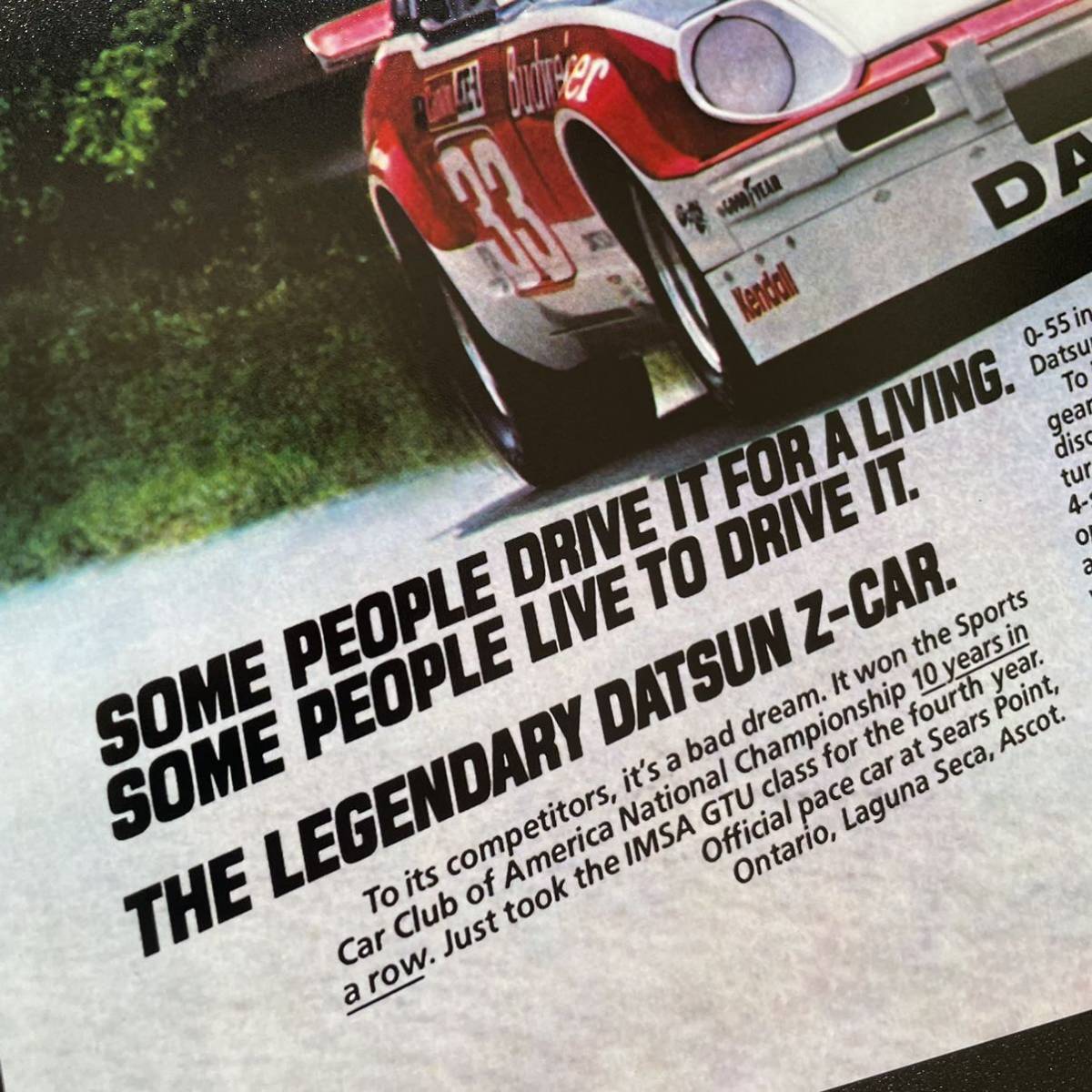 *1981 год Datsun 280ZX реклама постер * Fairlady Z /S130/Datsun/ paul (pole) * Newman / Nissan /Nissan/ Bob * sharp /IMSA