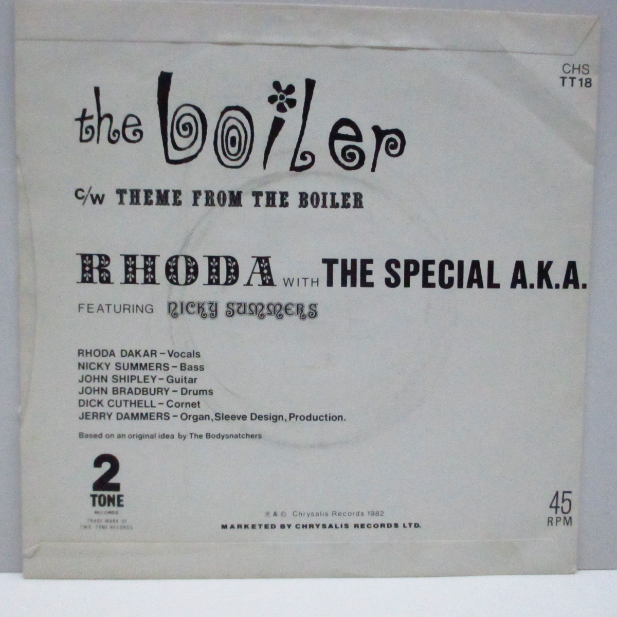 RHODA with SPECIAL A.K.A.，THE-The Boiler (UK Orig.Paper Lbl._画像2