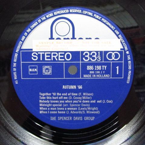 SPENCER DAVIS GROUP-Autumn '66 (Dutch Orig.Stereo LP/Promo S_画像3