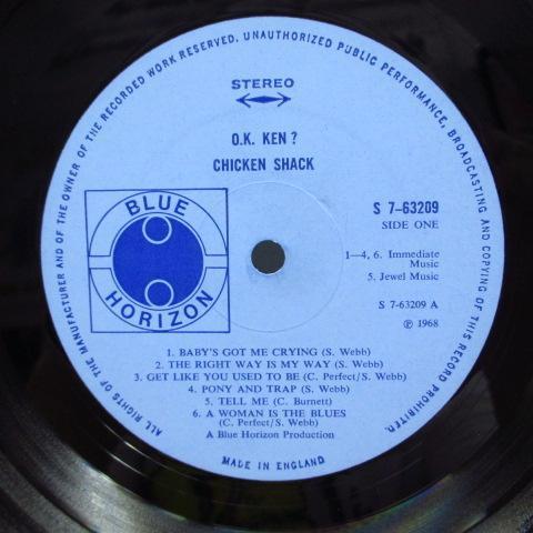 CHICKEN SHACK-O.K.Ken？(UK Orig.Stereo LP/Mono CGS+Stereo Stiの画像3