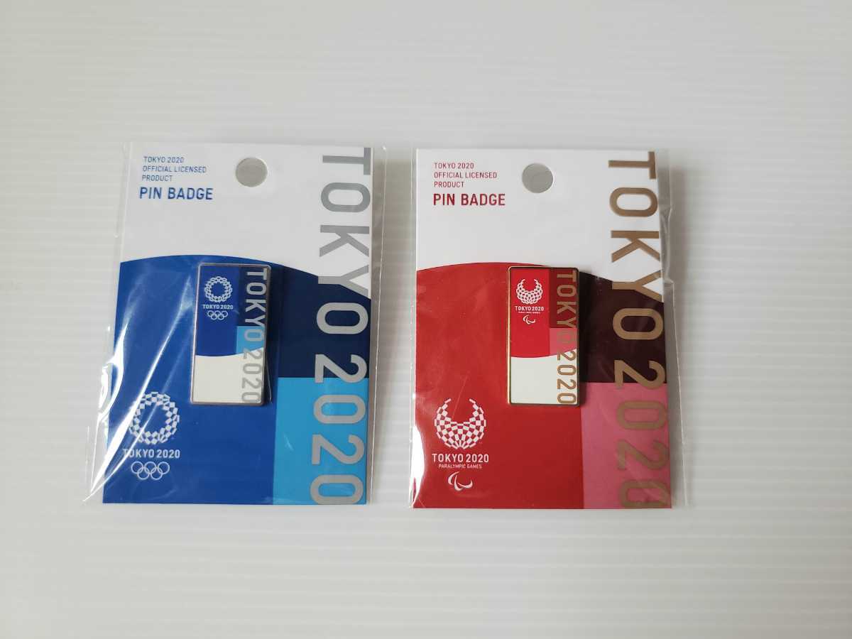 【新品】郵便局限定 東京オリンピック パラリンピック ピンバッジ 縦型　東京五輪 東京2020　エンブレム　公式ライセンス商品_画像1