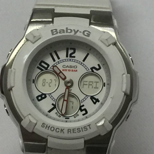 ☆大感謝セール】 送料込】CASIO 【中古 BABY-G BGA110TR(ホワイト