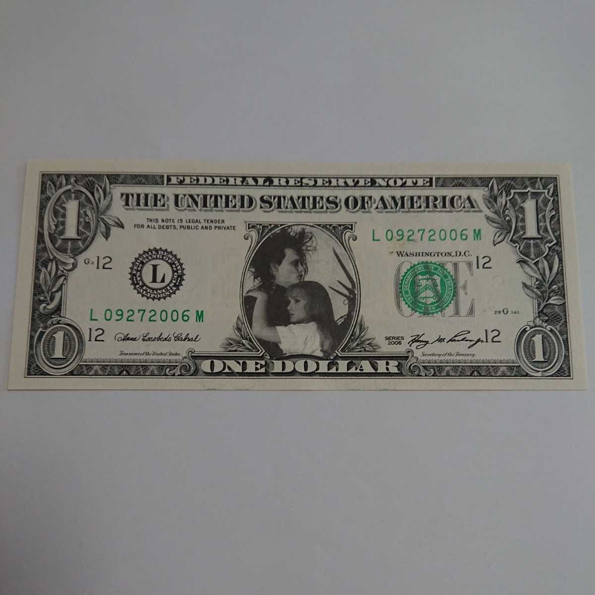 アメリカ 1ドル札 ドル紙幣 ジョニーデップ1_画像1