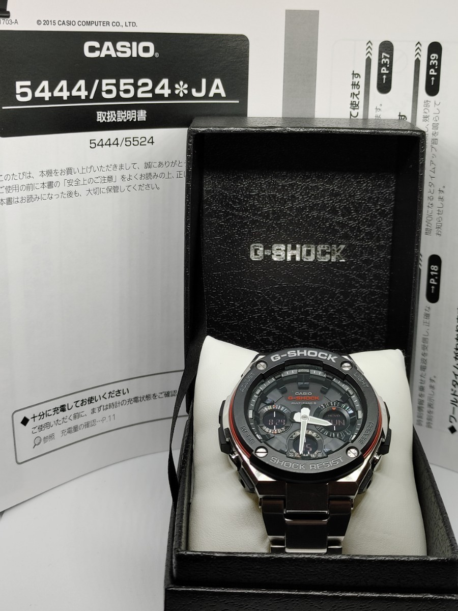 CASIO G-SHOCK G-STEEL GST-W100D-1A4JF タフソーラー メタルバンド 箱説明書付き