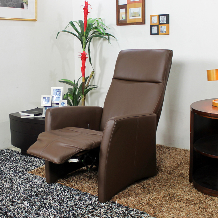  exhibition goods 1 seater . Italy company manufactured total leather thickness leather manual lik liner 12 ten thousand sofa Brown 320P-M 1P A-M08