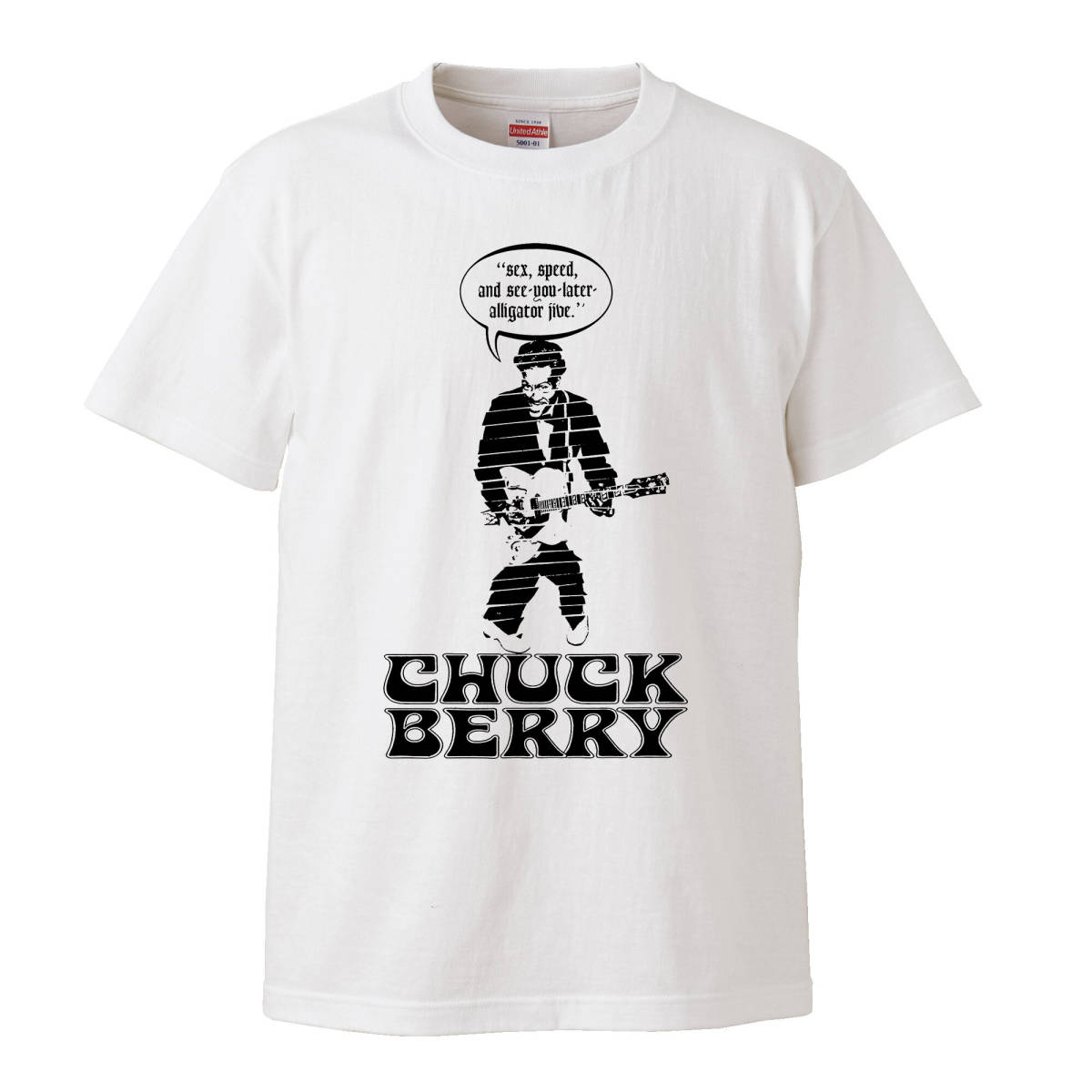 【Sサイズ Tシャツ】CHUCK BERRY チャックベリー SEX,SPEED... 甲本ヒロト PUNK パンク 70s ヒッピー ロックンロール LP CD レコード_画像1