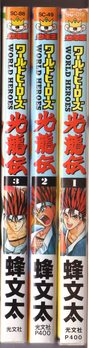 ワールドヒーローズ 光龍伝 蜂文太 全3巻セット ワールドヒーローズ 光龍伝 蜂文太 全3巻セット