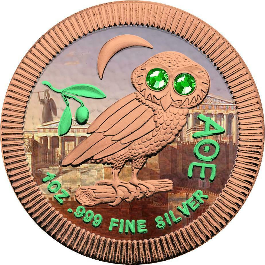 ニウエ　2020年　銀貨　2ドル　Athenian Owl - Athens -　@7-32_画像1