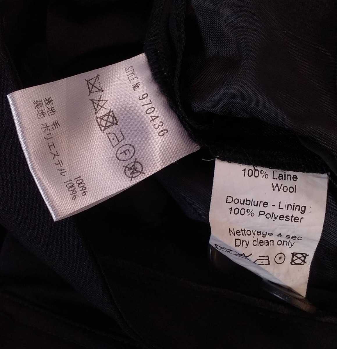 lownn ローン ポーランド製 ウール パンツ スラックス ポケットデザイン ユーティリティ トラウザーズ ブラック メンズ 46_画像8