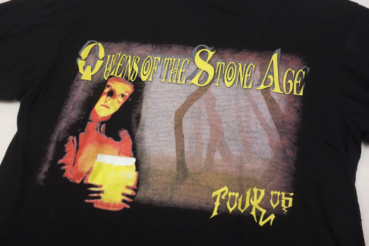 【送料無料】美品 超レア QUEENS OF THE STONE AGE 2005年 Lullabies to Paralyze ヨーロッパツアー Tシャツ メンズ M 黒