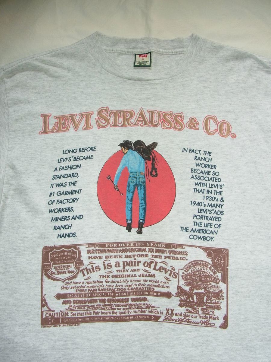 ☆美品☆ 90s USA製 ビンテージ LEVI STRAUSS & CO. リーバイス サドルマン ギャランティーチケット Tシャツ sizeXL ☆古着 501XX 80s OLD_画像2