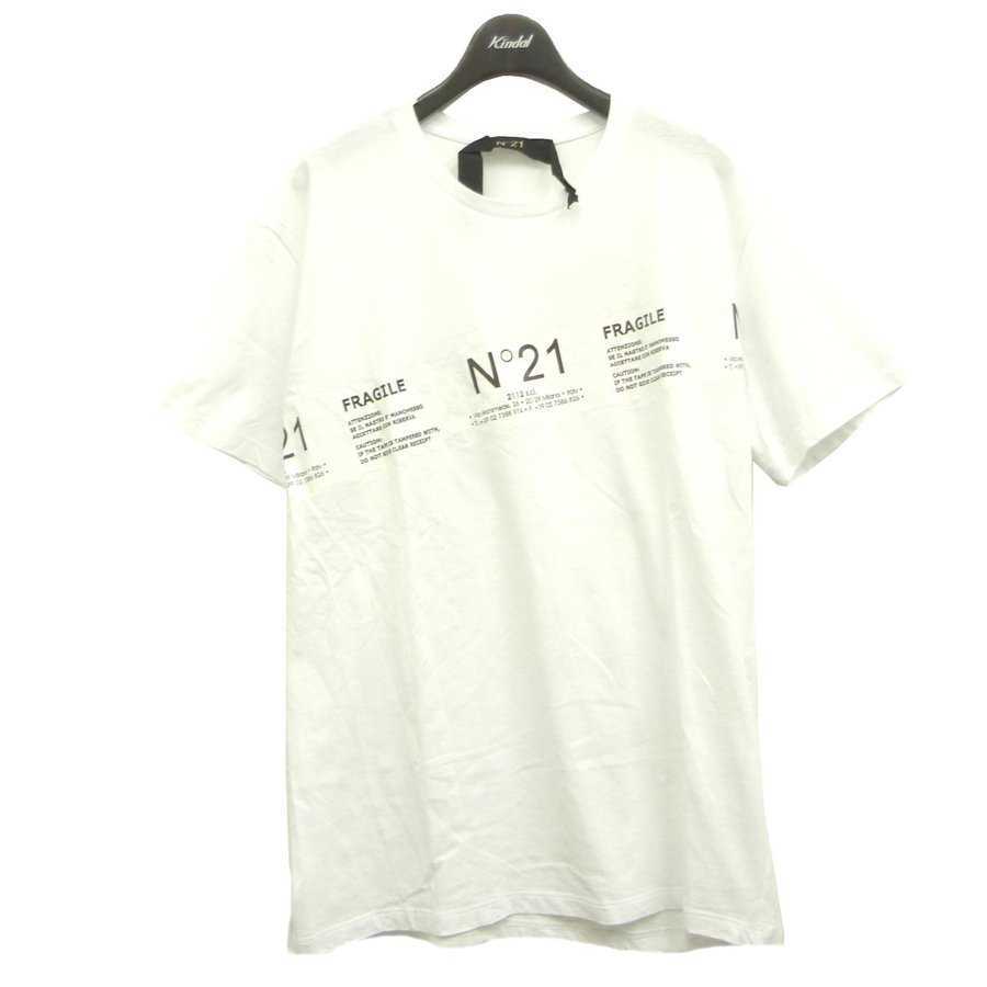 【正規品】 ヌメロ N°21 ヴェントゥーノ Tシャツ 半袖 文字、ロゴ
