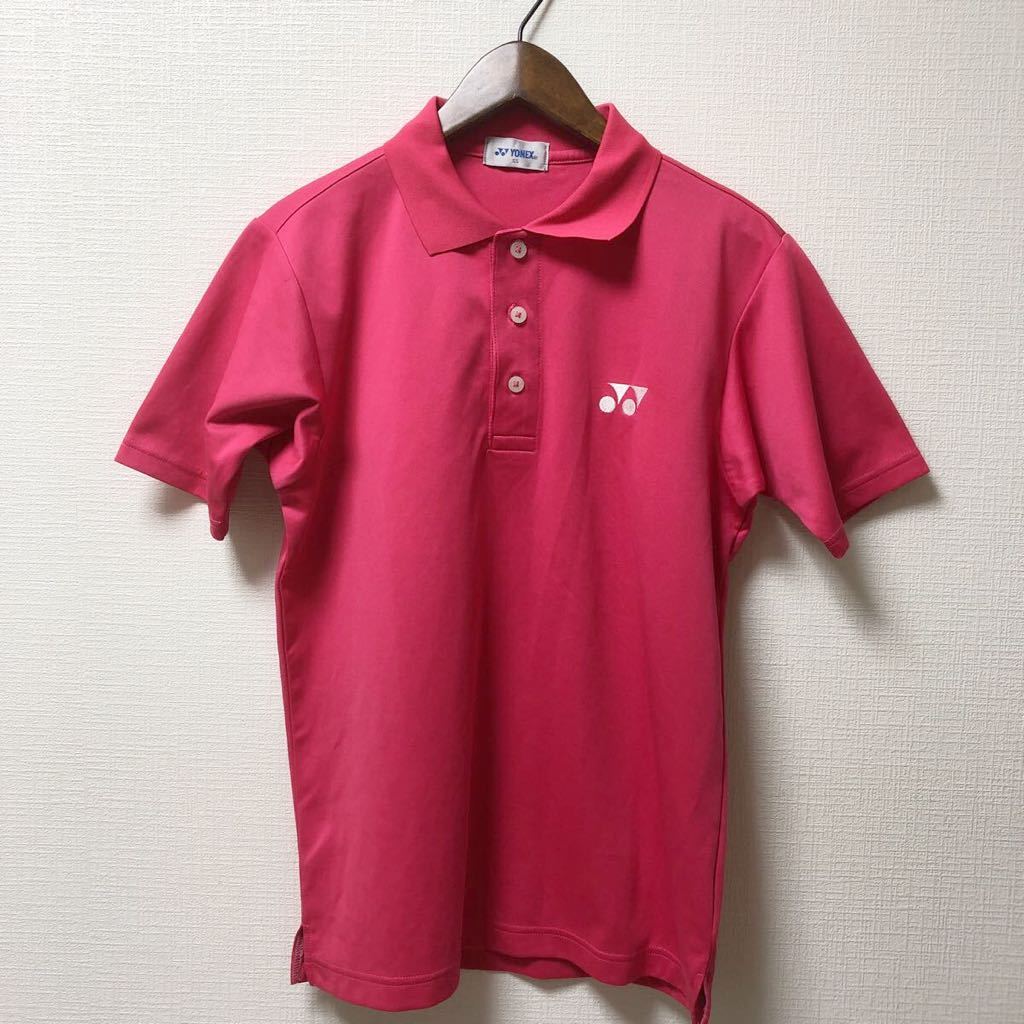 YONEX ヨネックス 半袖 ポロシャツ ゲームシャツ SSサイズ ピンク ポリエステル テニス バドミントン_画像1