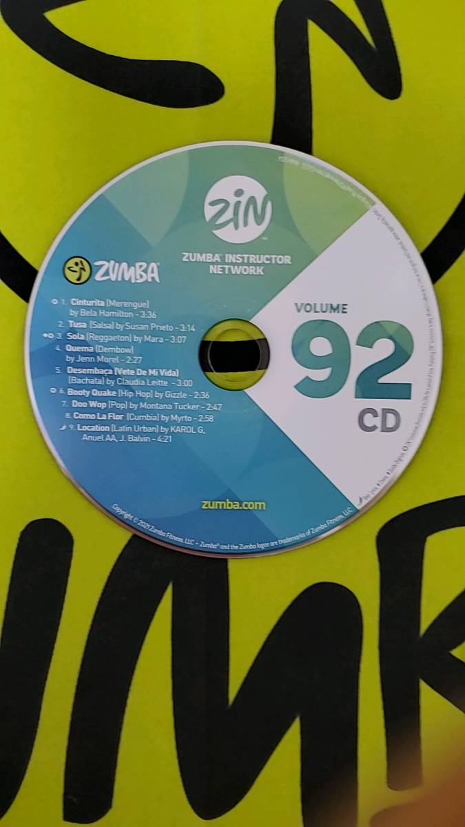 ZUMBA　ズンバ　ZIN92　CD ＆ DVD　インストラクター専用