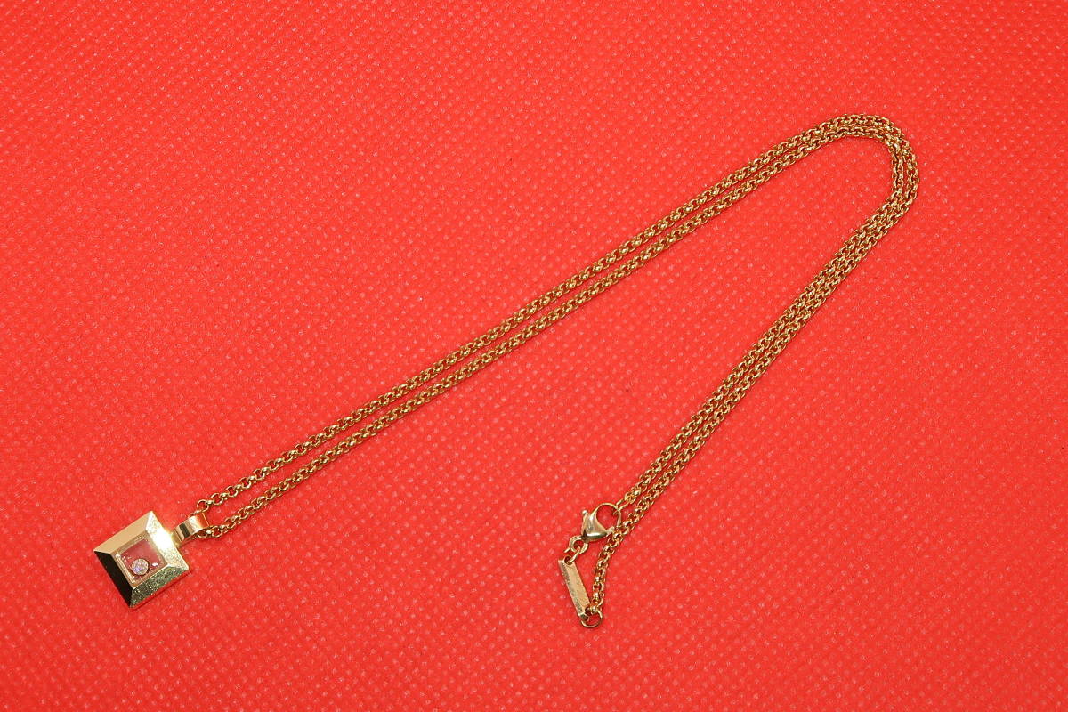 !!Chopard Chopard K18YG/750 1P diamond necklace!!