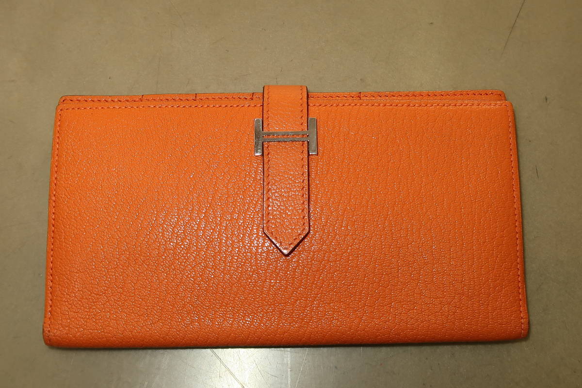 ♪♪Hermes エルメス ベアン 長財布 □M刻印♪♪_画像1