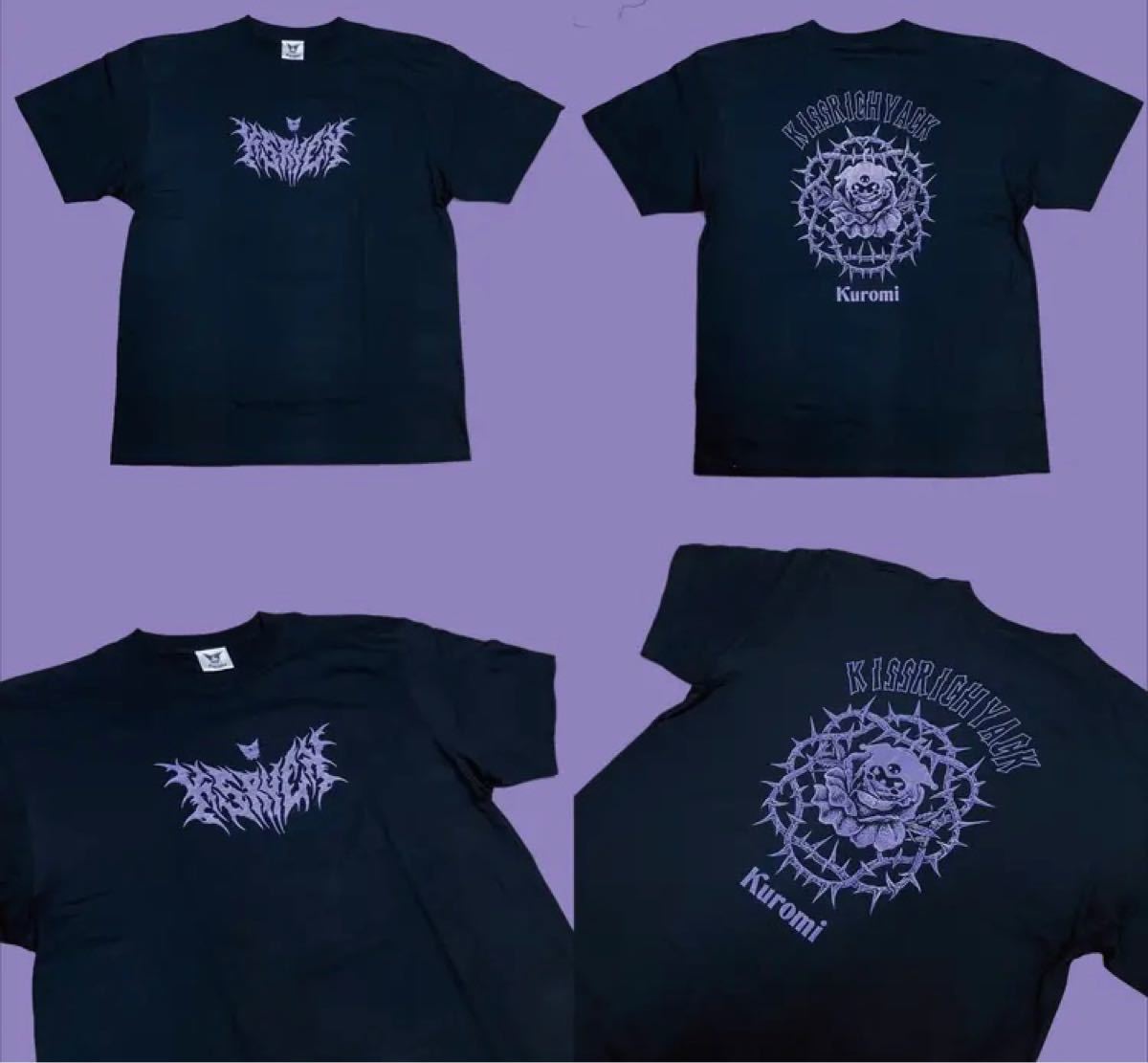 最新入荷 KRY clothing クロミ Tシャツ ブラック×パープル - Tシャツ(半袖/袖なし)