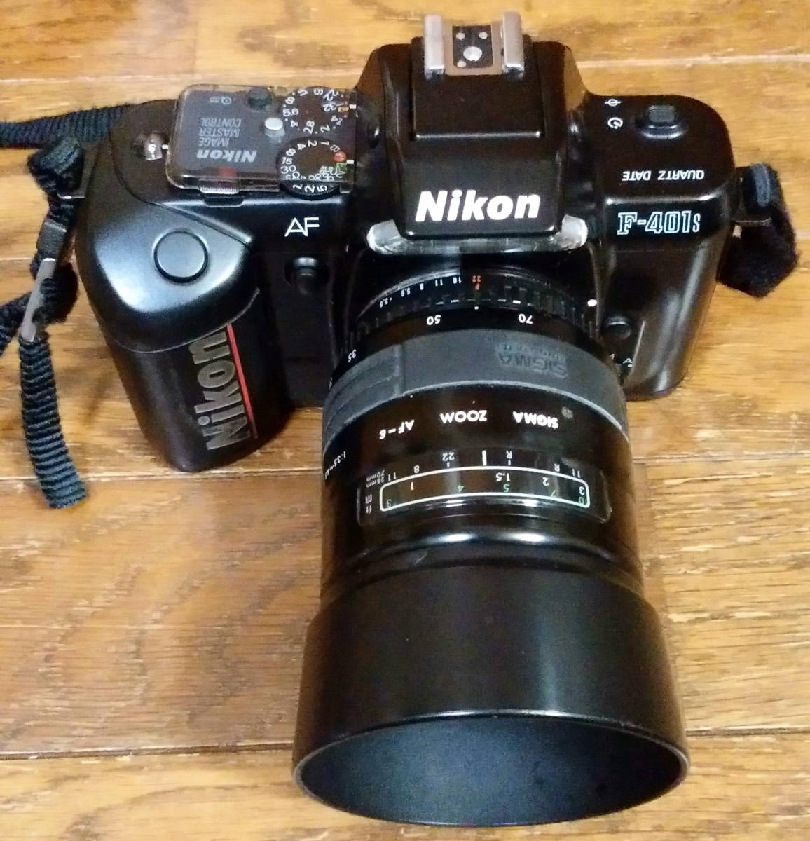 Nikon ニコン 一眼レフ フィルムカメラ F-401s レンズ シグマ ZOOM AF-ε 1:3.5-4.5 f=28-70mm AF-E_画像1