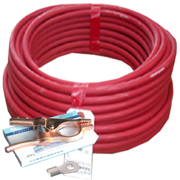 大人気の 70000-687　22スケ　アース線(端子)　赤色30m　製作セット　溶接用WCT　キャブタイヤ/キャプタイヤケーブル　22ＳＱ アーク溶接機