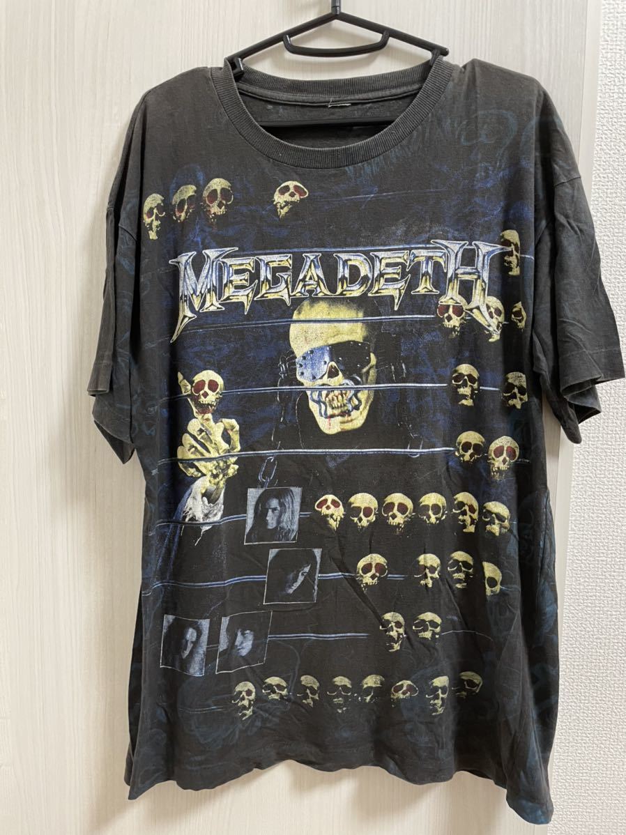 超激レア 90s megadeth 総柄 バンドtシャツ