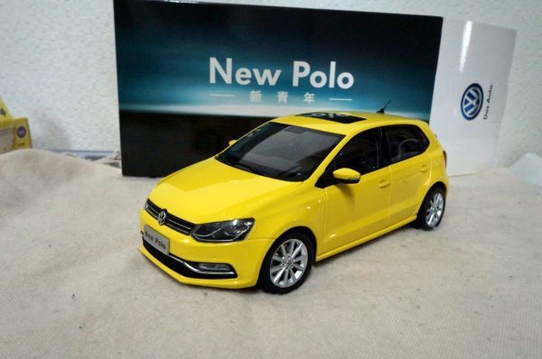 VW New POLO 1/18 ミニカー フォルクスワーゲン ポロ イエロー