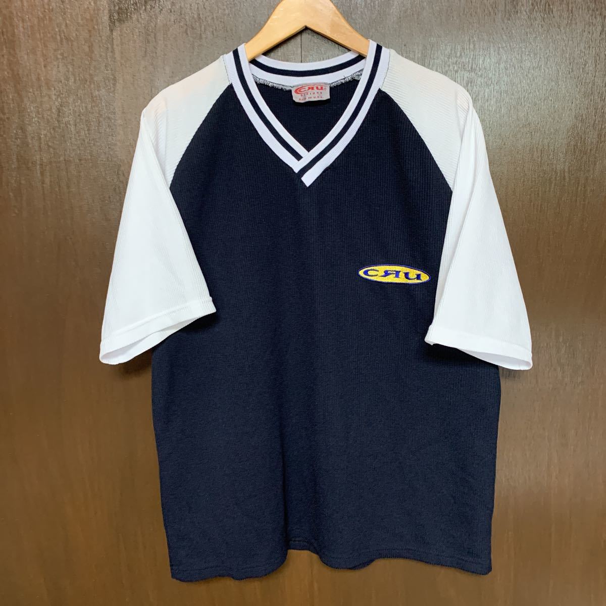 90s　USA製　セットアップ CRU　クルー　ハーフパンツ　Tシャツ　ヒップホップ　ダンス　ビンテージ　サーフィン