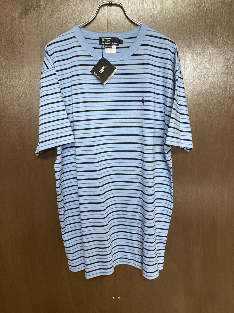 は自分にプチご褒美を M Tシャツ ボーダー Lauren Ralph Polo 90s 新品