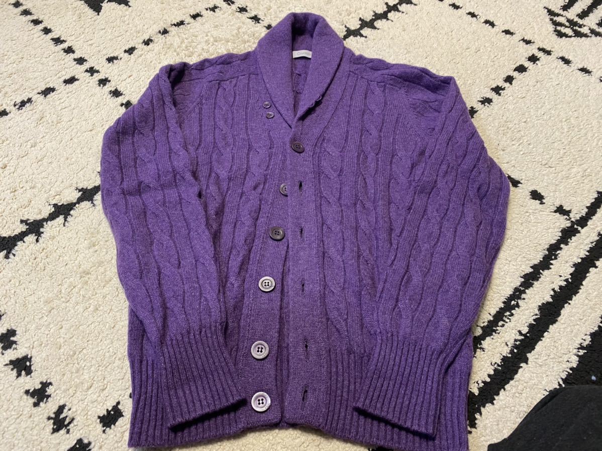cruciani クルチアーニ カシミア100% ケーブル ショールカラー