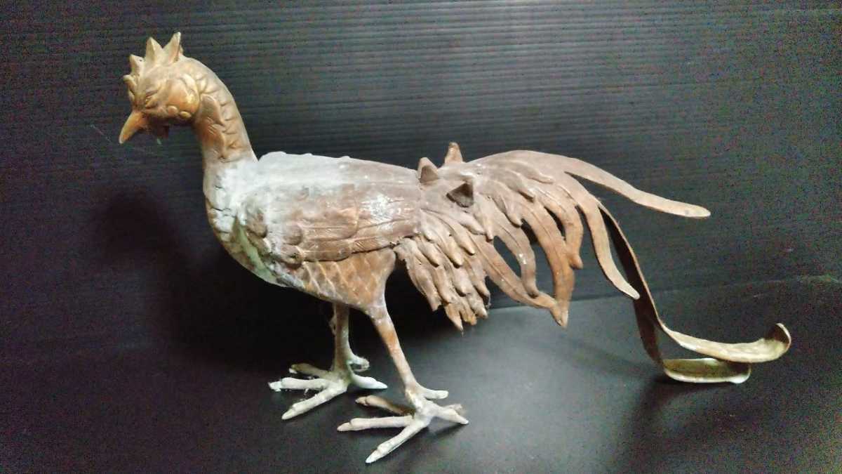 骨董品⑦お宝 希少 高価 中国古玩具 当時物 時代物 銅製 孔雀 置物