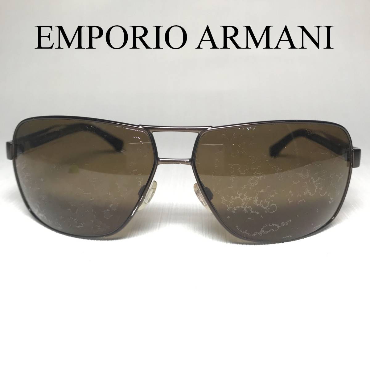 * бесплатная доставка * J2584 * EMPORIO ARMANI Emporio Armani * / Teardrop Brown metal рама EA2001 / солнцезащитные очки очки 