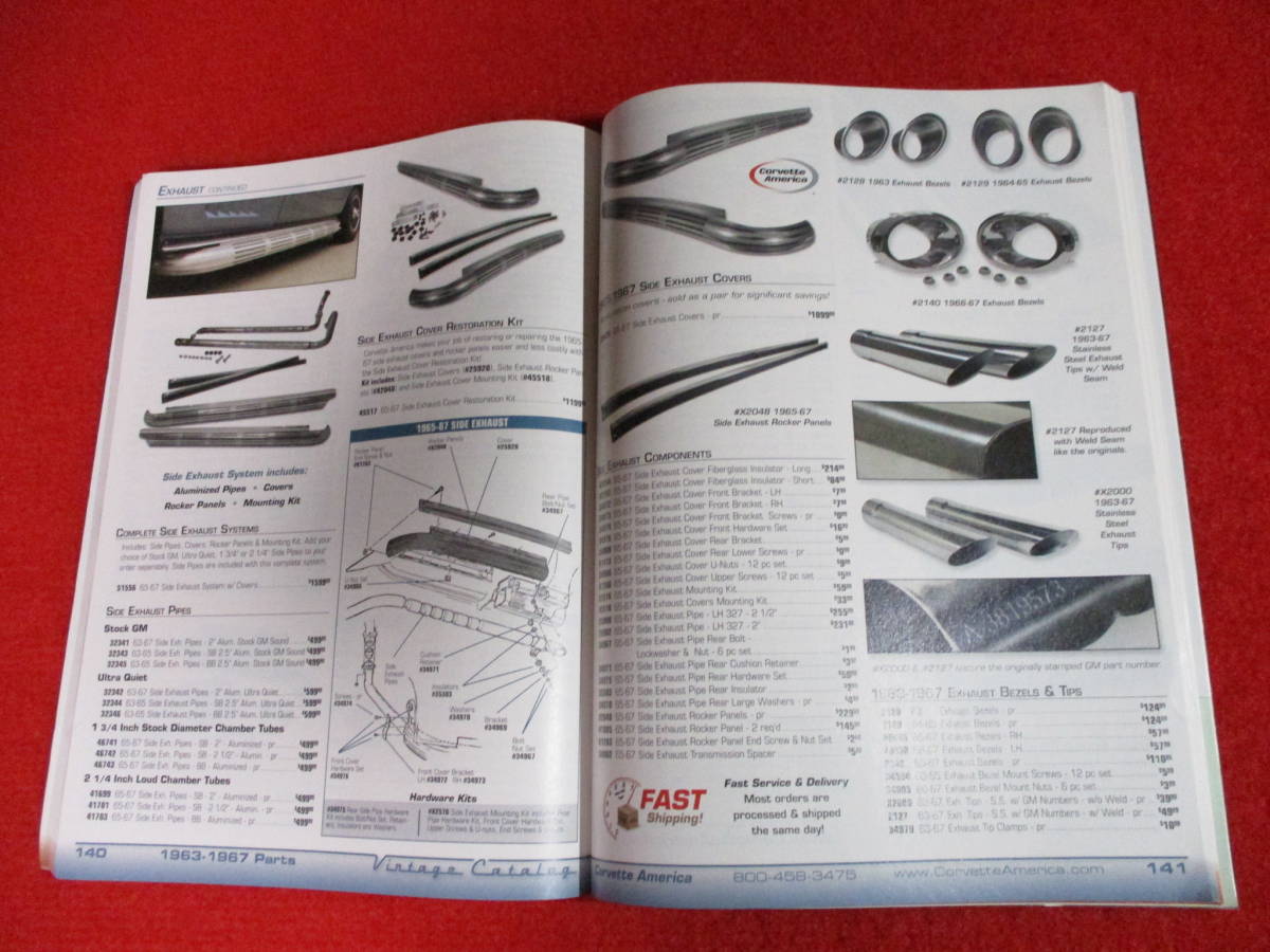 * CHEVROLET CORVETTE PARTS & ACCESSORIES 1953-1967ps.@ materials service book ① *