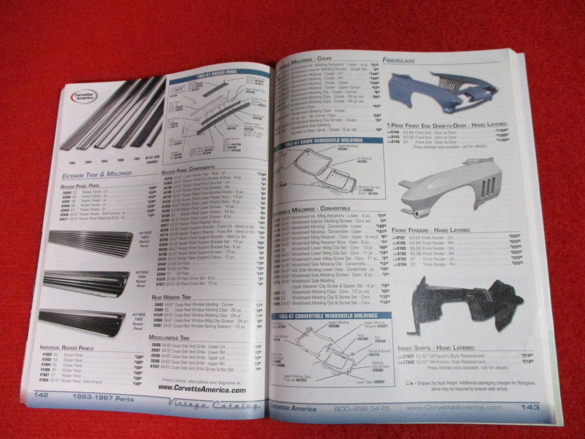 * CHEVROLET CORVETTE PARTS & ACCESSORIES 1953-1967ps.@ materials service book ① *