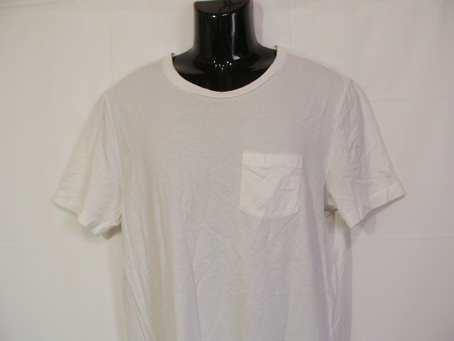 sue736 GAP Gap мужской короткий рукав футболка "теплый" белый #. карман # одноцветный внутренний простой тонкий хлопок 100 M размер 