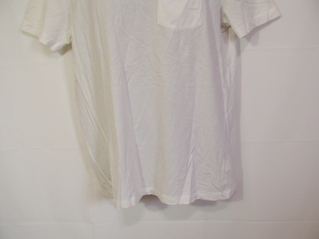 sue736 GAP Gap мужской короткий рукав футболка "теплый" белый #. карман # одноцветный внутренний простой тонкий хлопок 100 M размер 