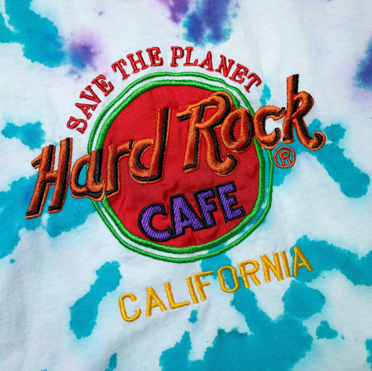 L / USA製 ハードロックカフェ HARD ROCK CAFE カリフォルニア 刺繍