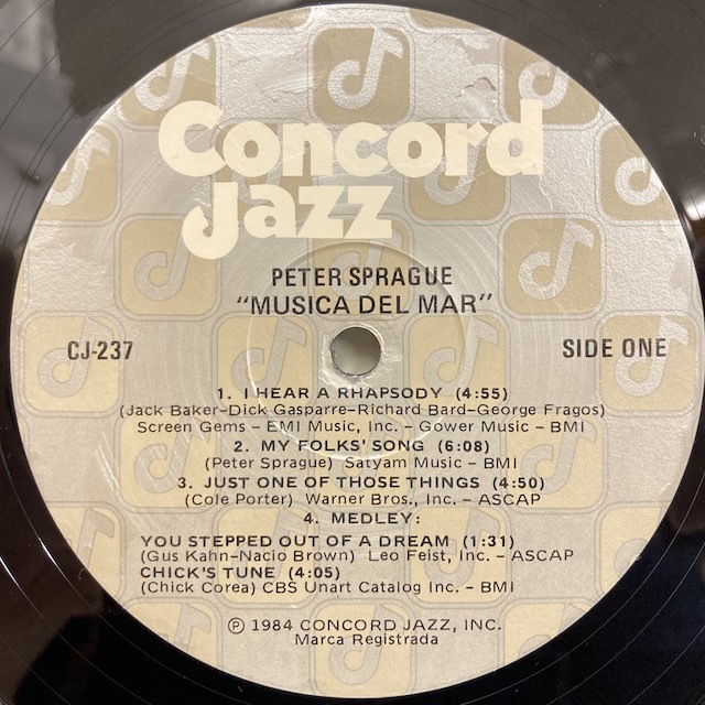 ●即決LP Peter Sprague / Musica Del Mar オリジナル 30253_画像3