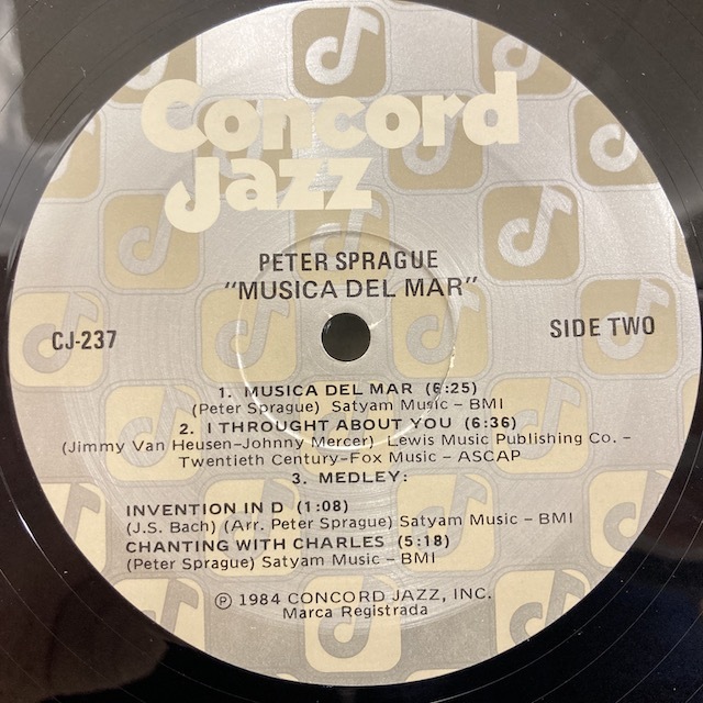 ●即決LP Peter Sprague / Musica Del Mar オリジナル 30253_画像2