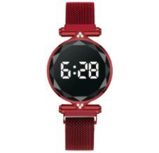  цифровой магнит наручные часы женщина led кварц часы женщина часы rero geo feminino AZ0081